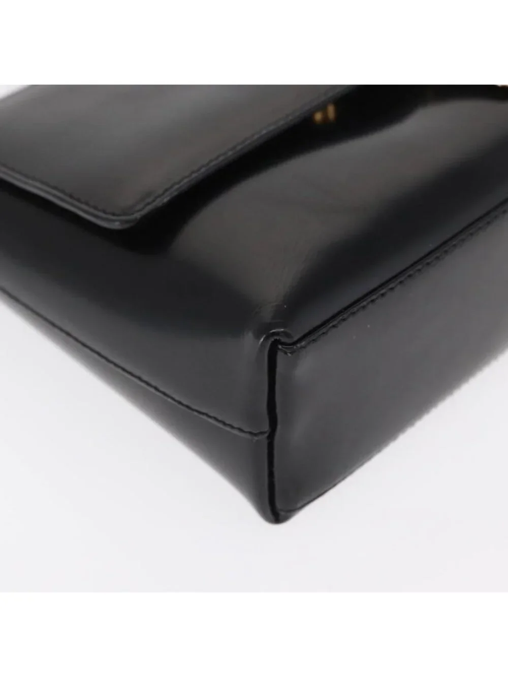 Authentic GUCCI Shoulder Bag Patent leather Black Gold 007 3444 0282 - Picture 6 of 16